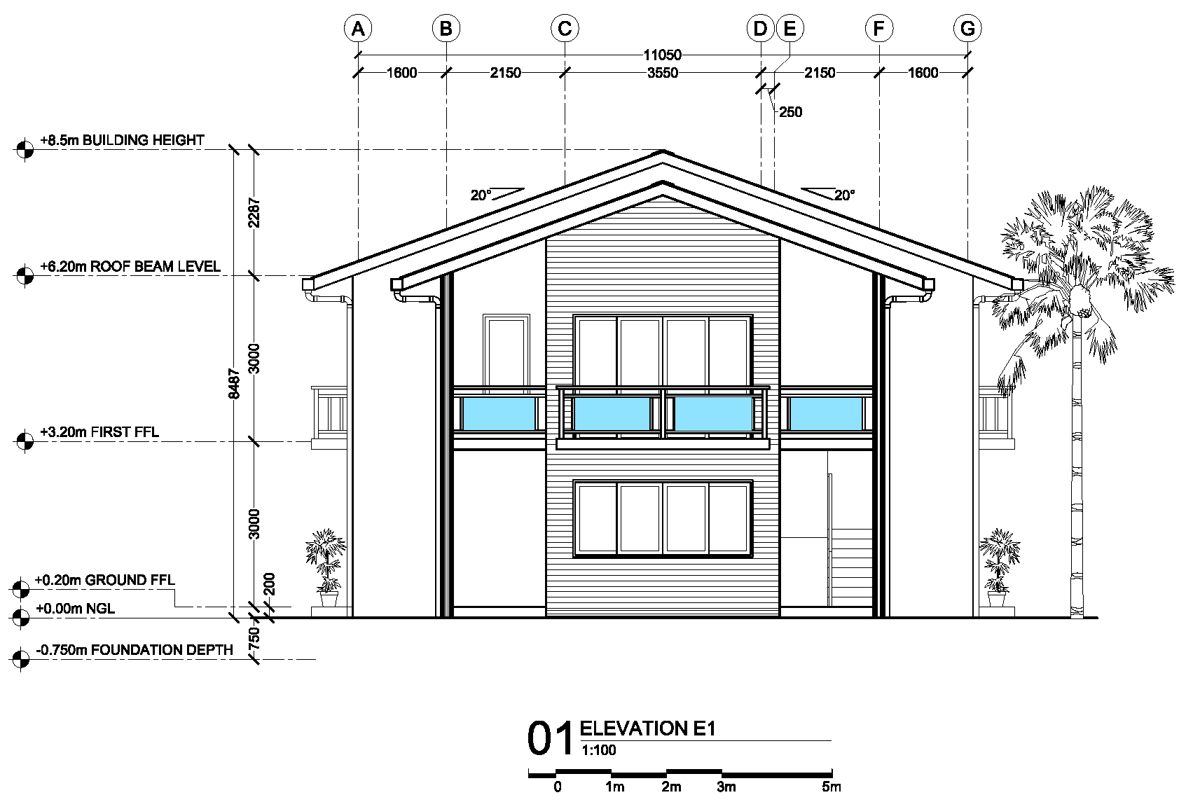 Roof Height Of 2 Story House : A two story colonial, with eight foot