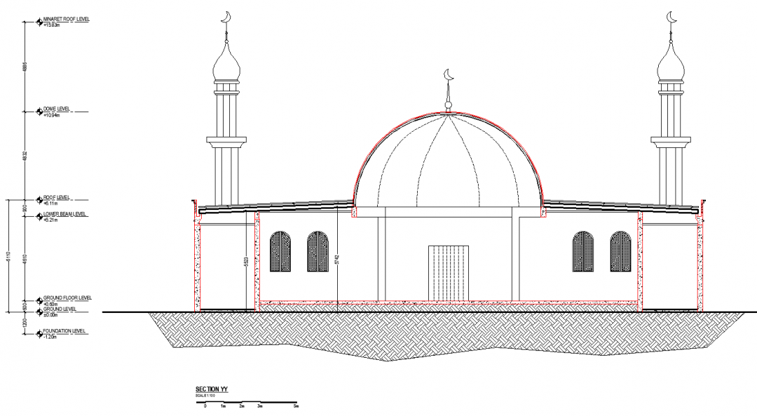 Single Storey Mosque Masjid Al’Ikhlas at, N. Holhudhoo | Design Express